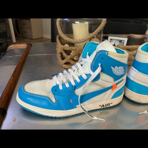 Jordan Off-White Retro 1 - high top - UNC blue - Picture 2 of 13